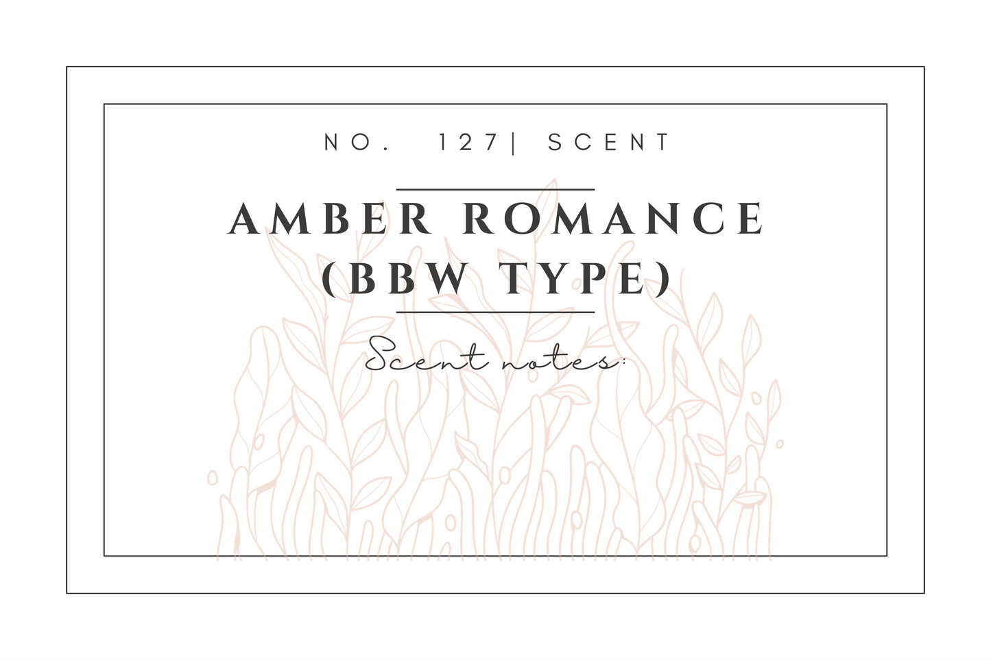 #127 Amber romance premium scented beads