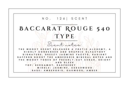 #126 Baccarat rouge 540 type premium scented beads