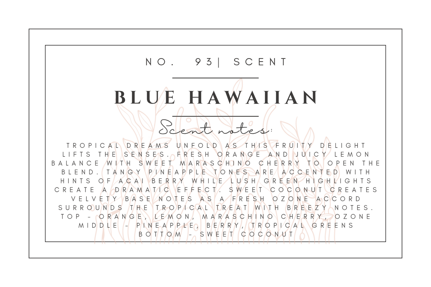 #93 Blue Hawaiian premium scented beads