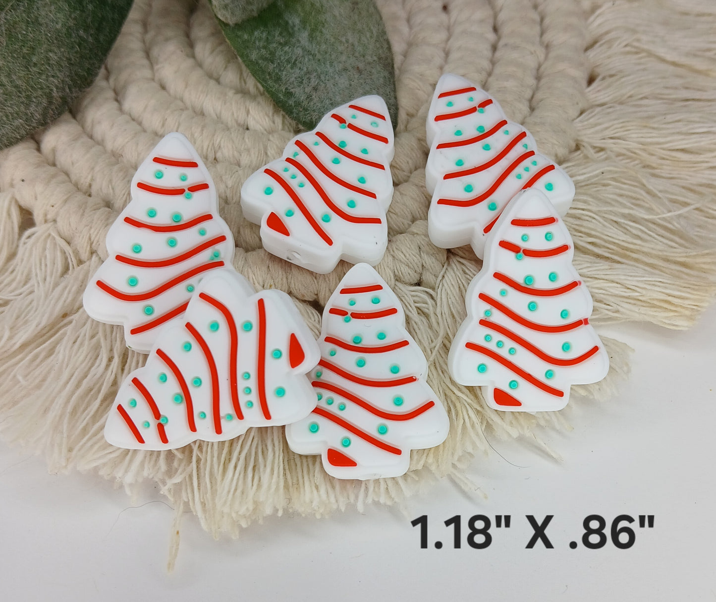 Christmas tree cake focal bead