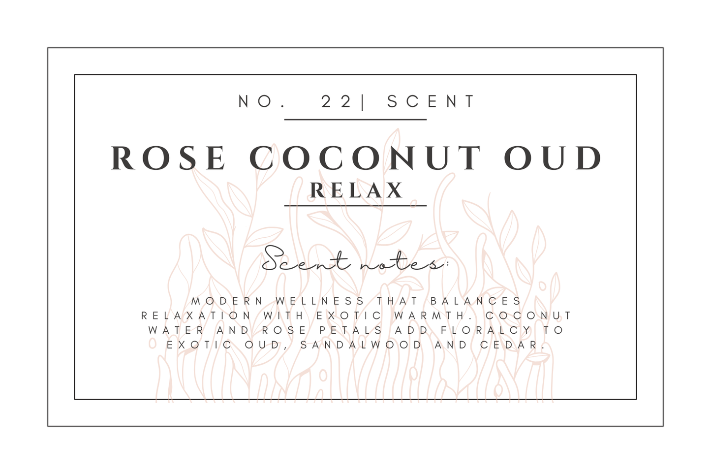 #22- Rose Coconut Oud-relax Premium scented beads