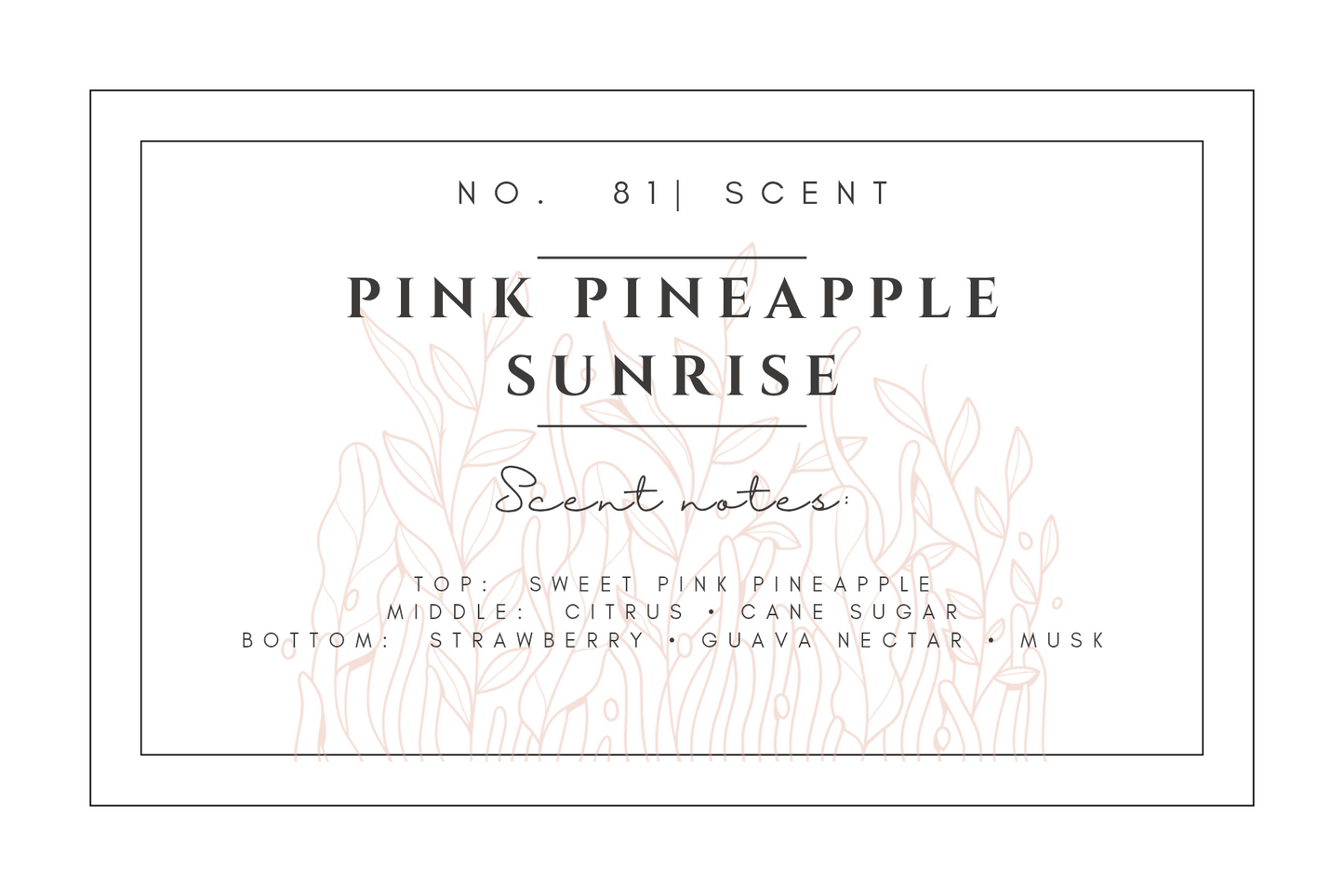 #81- Pink Pineapple Sunrise Pre-scented beads
