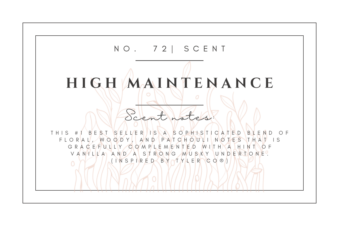 #72- High Maintenance (type) Pre-scented beads