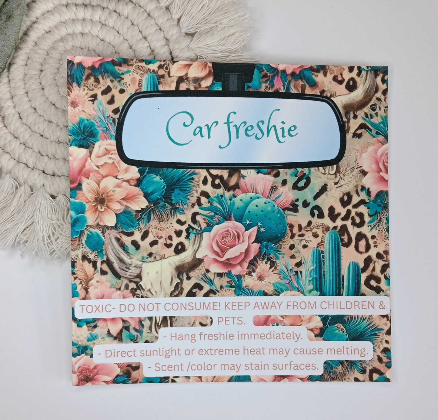 Custom cardstock bag inserts & scent stickers