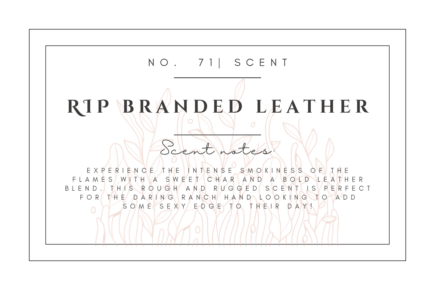 #71- RIP Branded Leather Pre-scented beads