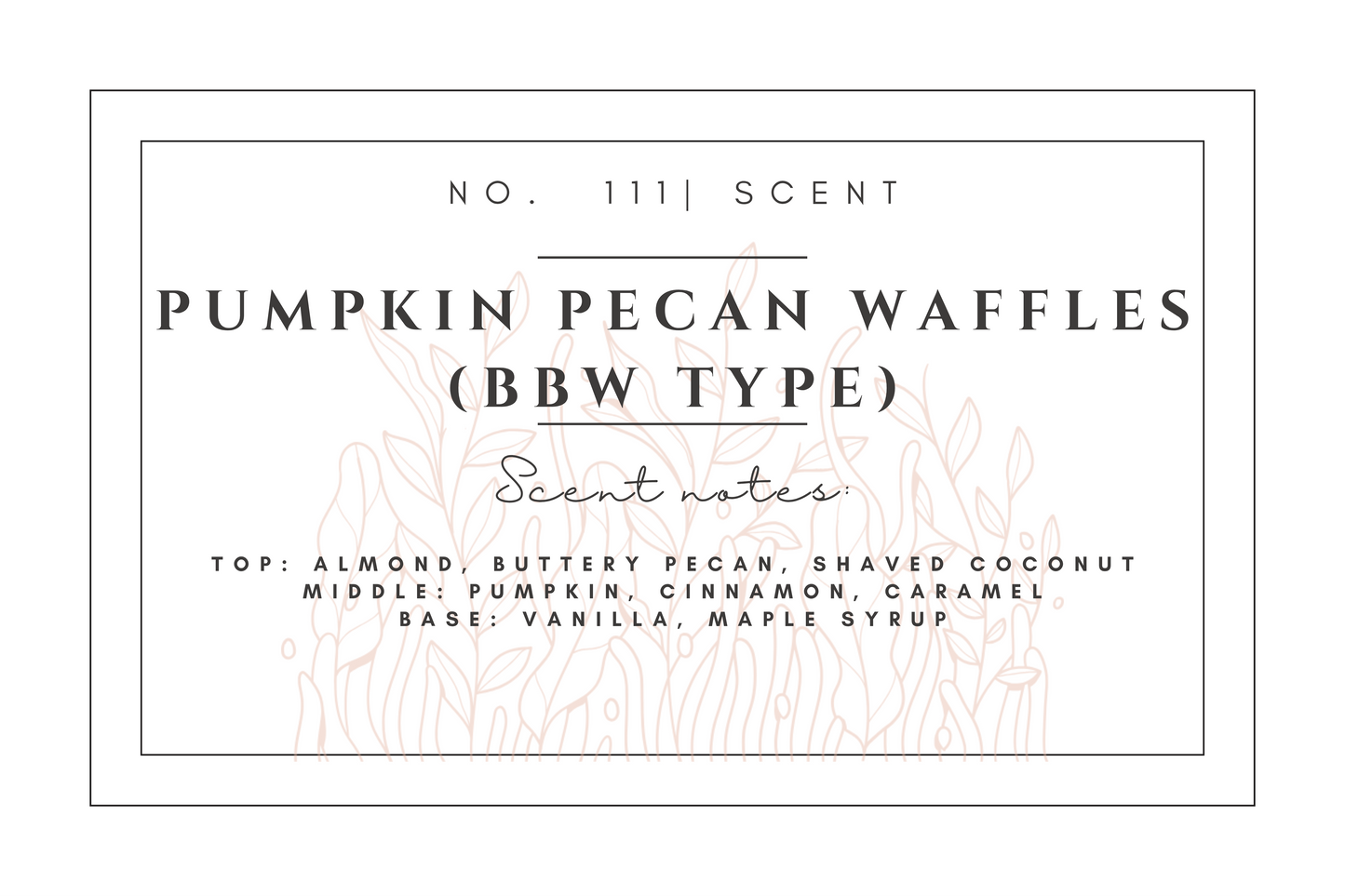 #111 Pumpkin Pecan Waffles(bbw type) premium scented beads