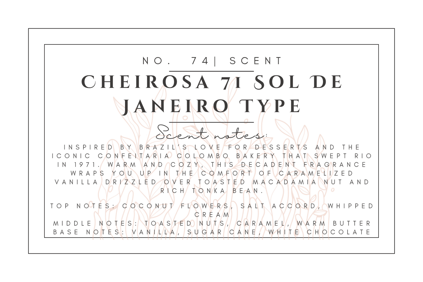 #74- Cheirosa 71 (Sol De Janeiro Type) Pre-scented beads