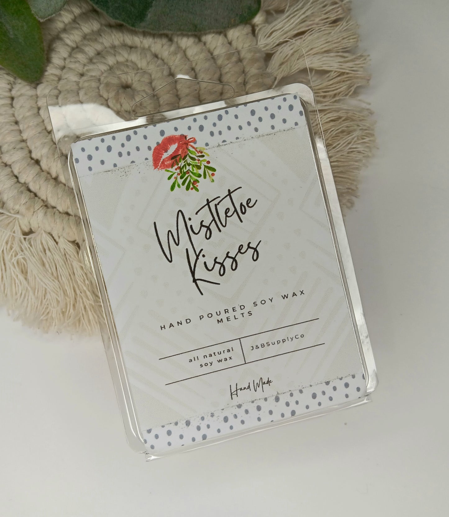 Mistletoe Kisses Scented 2.5oz Soy Wax Melt Bar **wholesale available, read description**