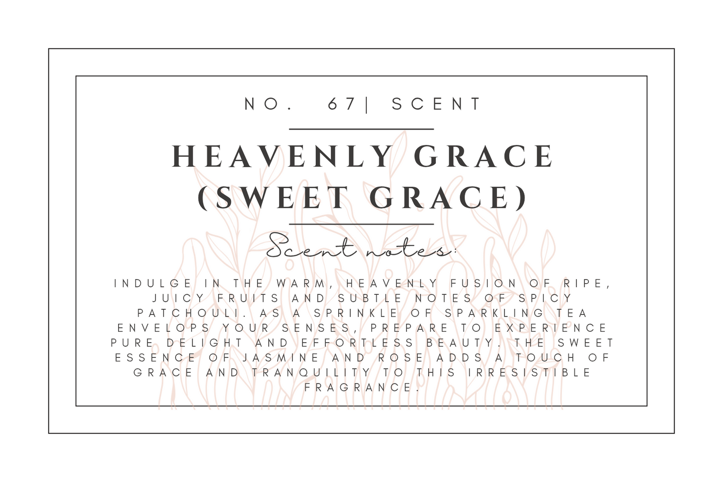 #67- Heavenly Grace (sweet grace) Pre-scented beads