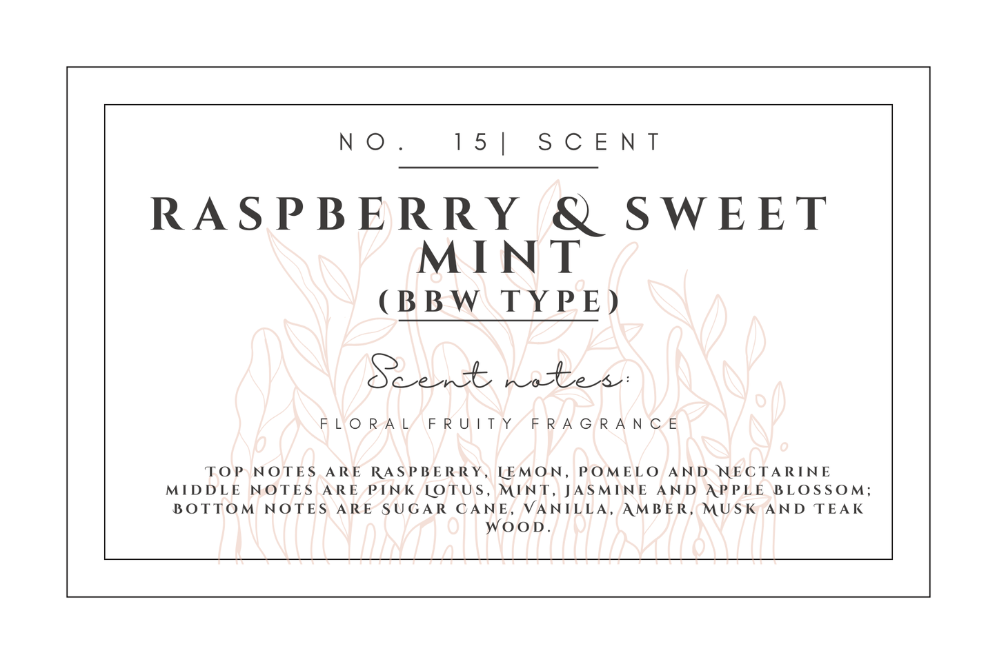 #15- Raspberry & Sweet Mint Premium scented beads