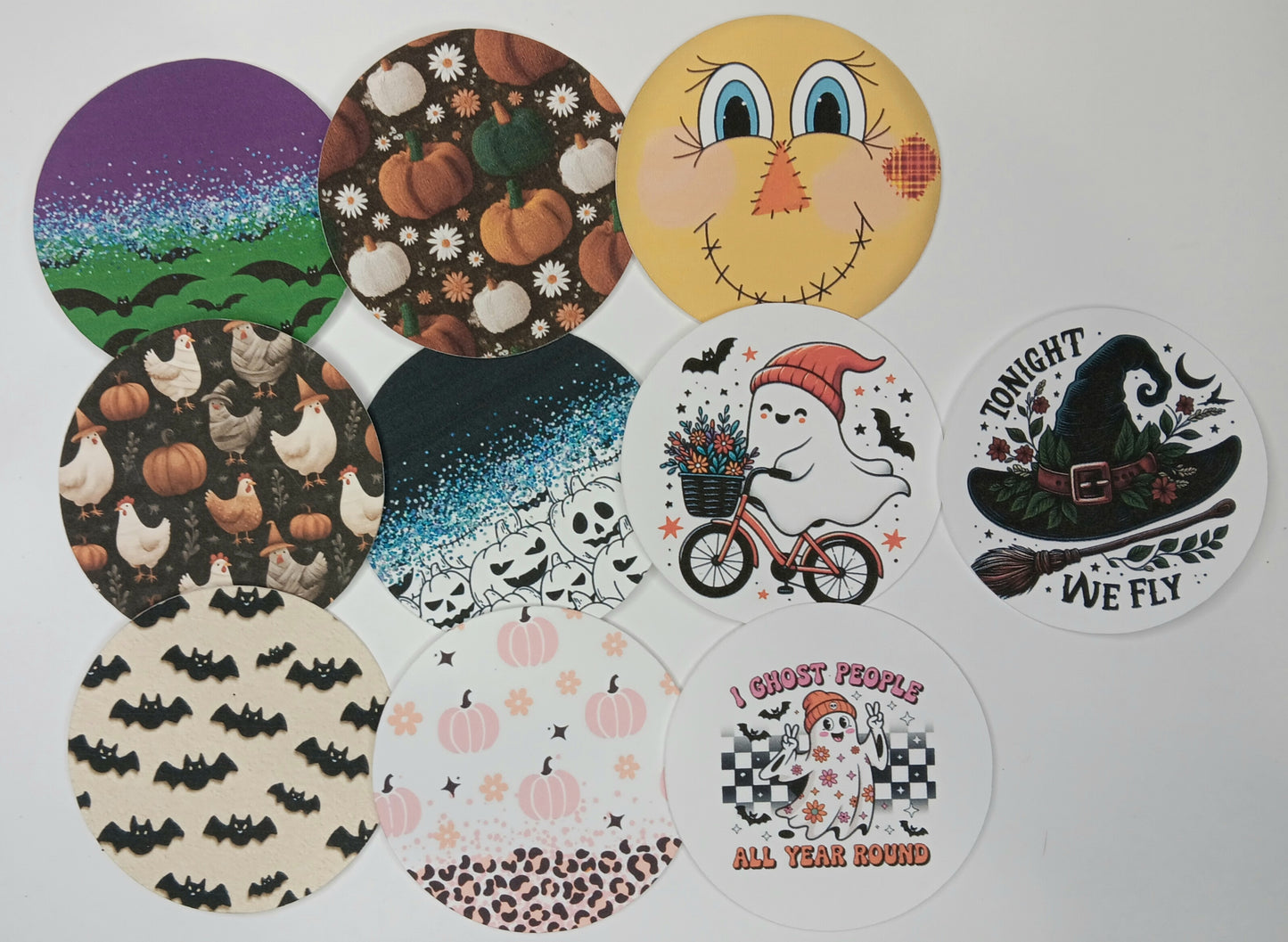 10pc circle cardstock cut-outs