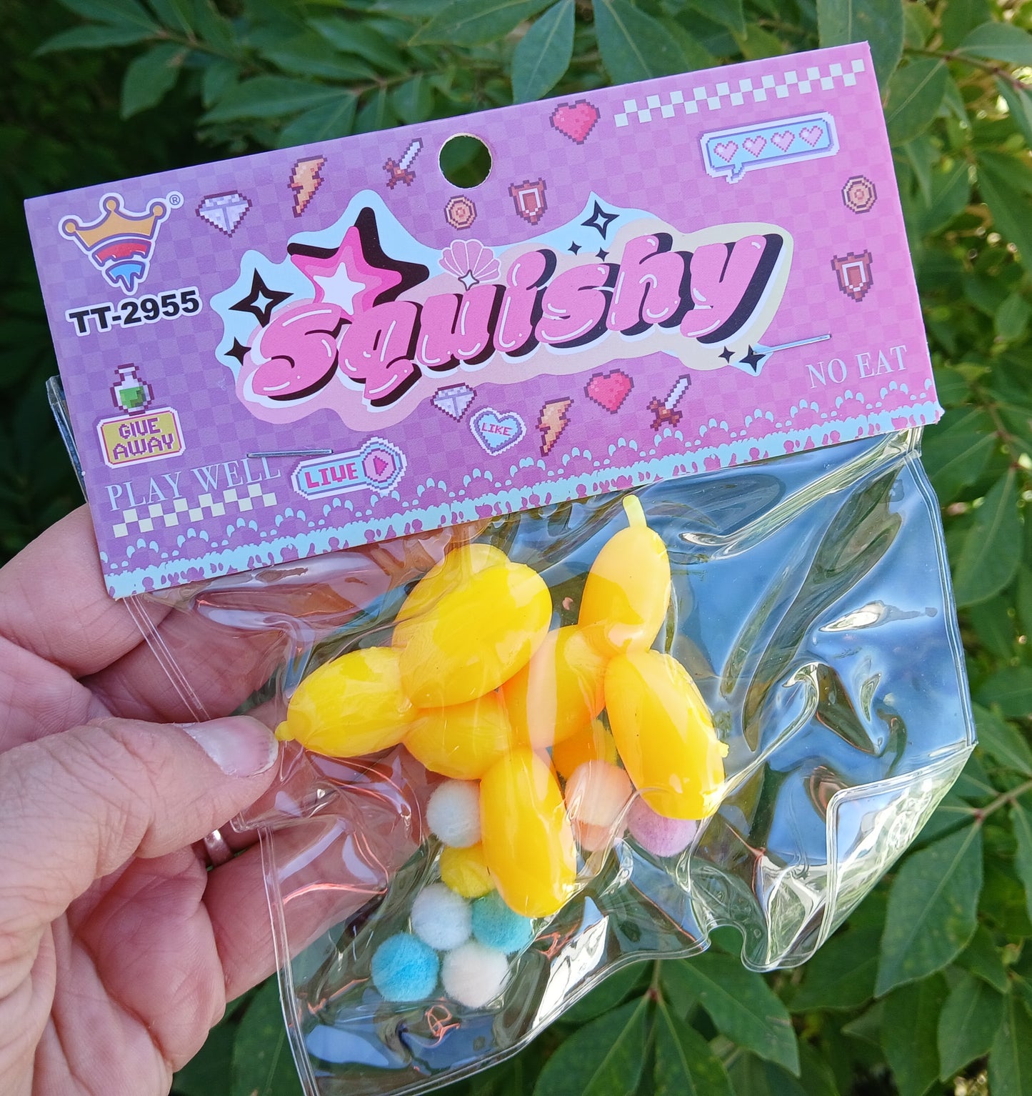 Mini Balloon Dog in a bag squishy's: READY TO SHIP: Fun booth fillers: Sensory toys: Colors are sent at random