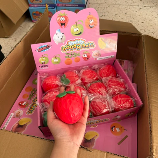 Red strawberry Squishy RTS: Fun booth fillers: Sensory toys