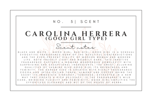 #5- Carolina Herrera-good girl type Premium scented beads