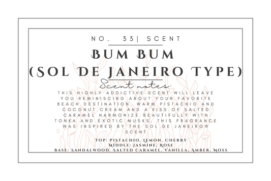 #33- Bum Bum (sol de Janeiro type) Pre-scented beads