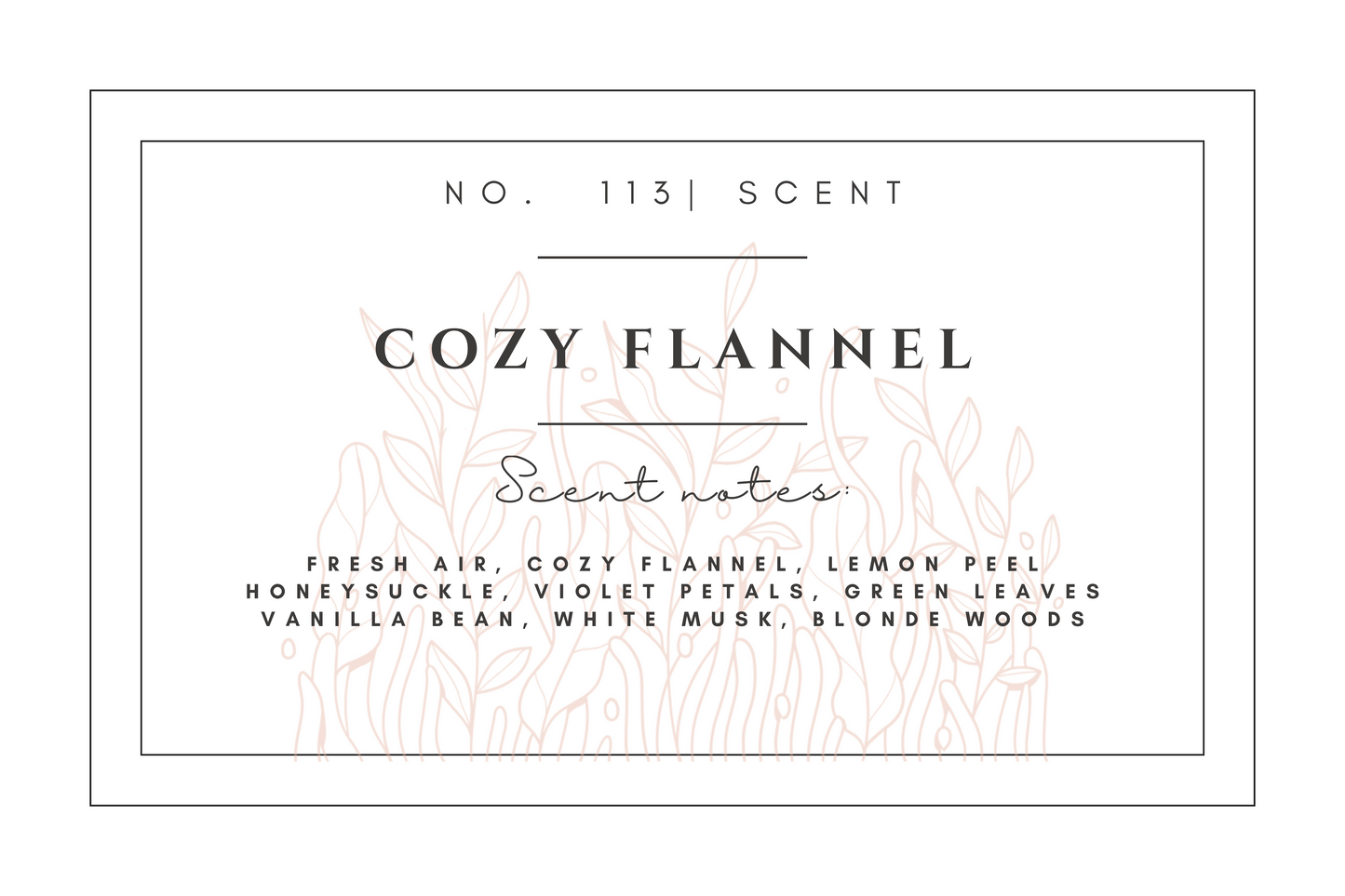 #113 Cozy flannel premium scented beads