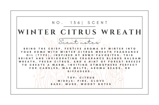 #136 Winter Citrus Wreath premium scented beads
