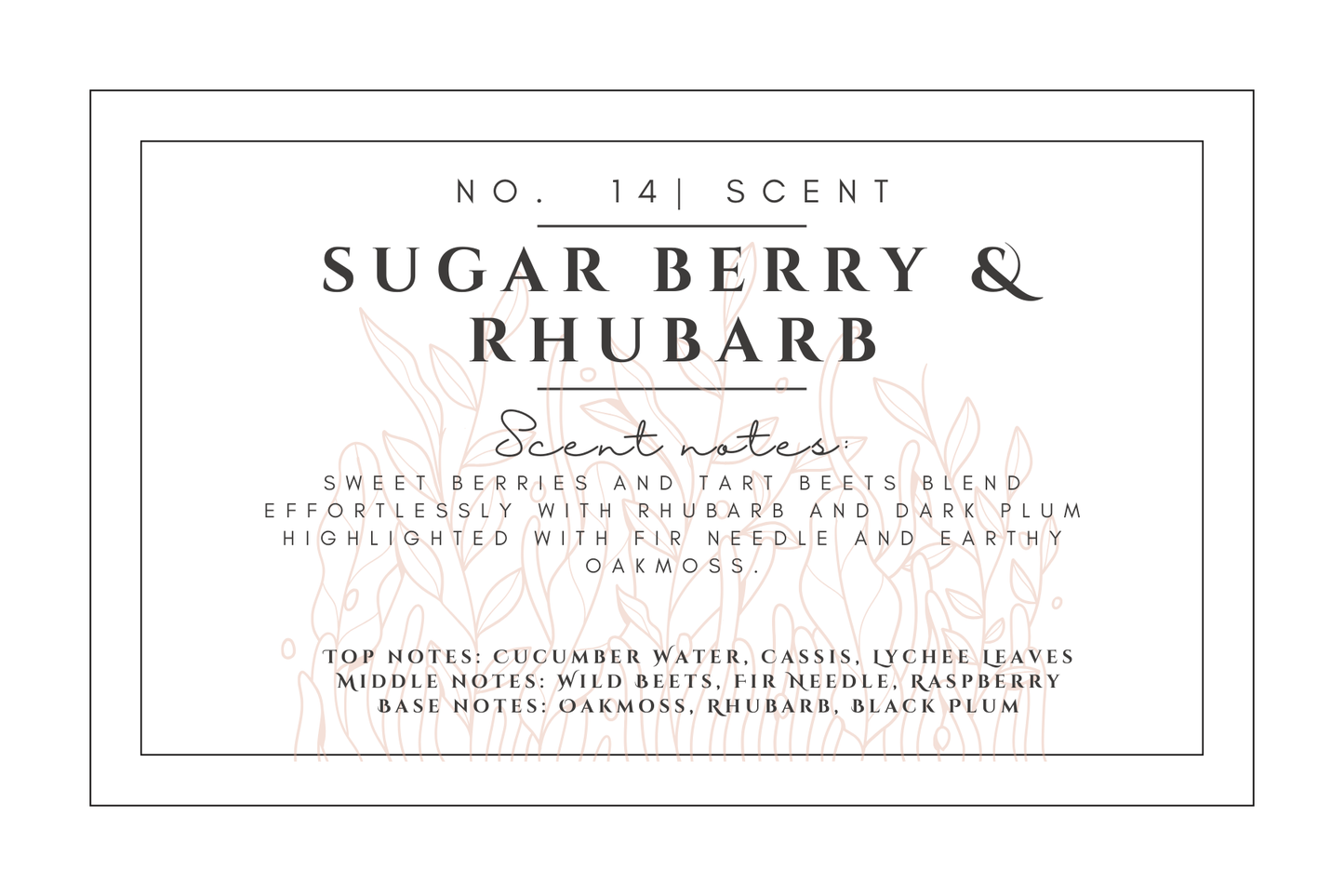 #14- Sugar Berry & Rhubarb Premium scented beads