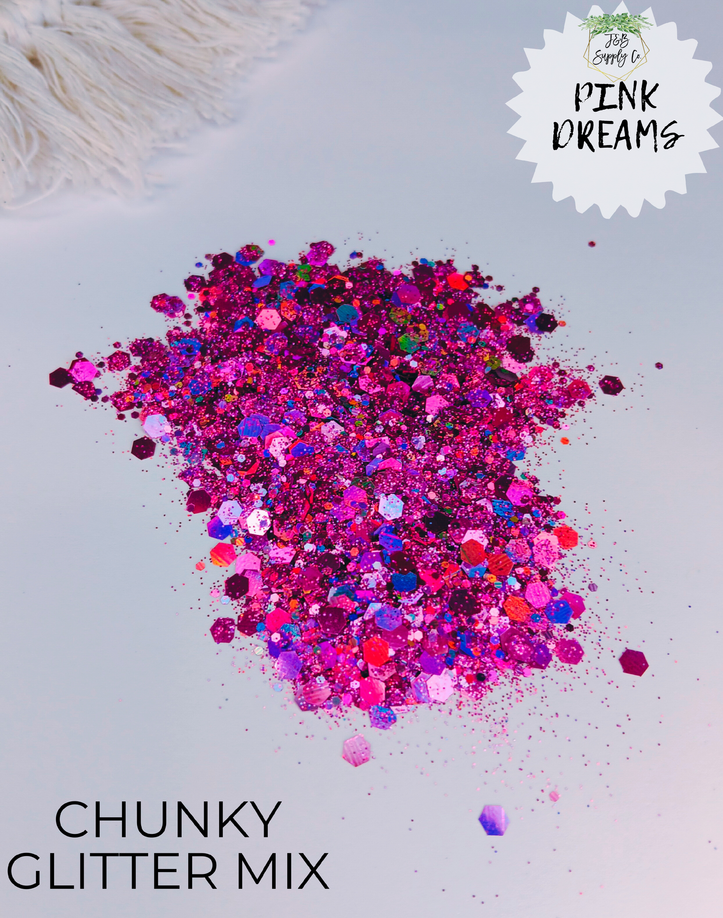 1.5oz Pink Dreams Chunky Glitter *read description*