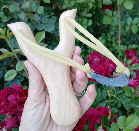 Beach Wood Sling Shot: Pre-order: READY TO SHIP: Fun booth fillers