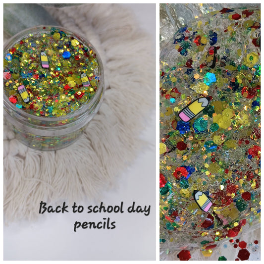 Back To School Day Pencils Hair/Body Glitter Gel~ wholesale buyers read description