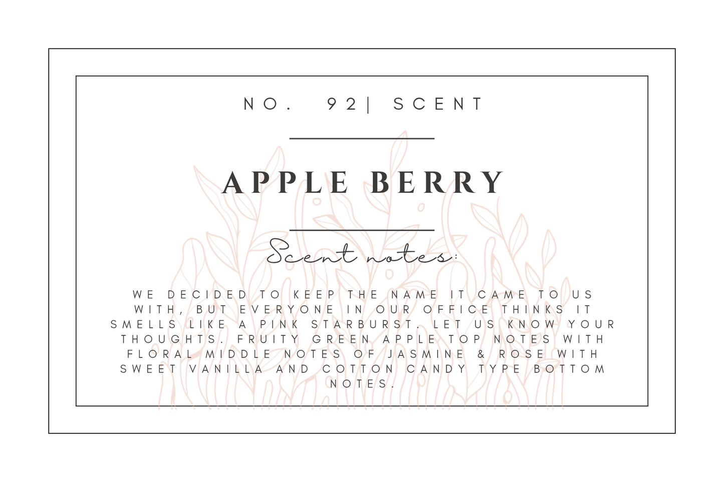 #92 Apple Berry premium scented beads