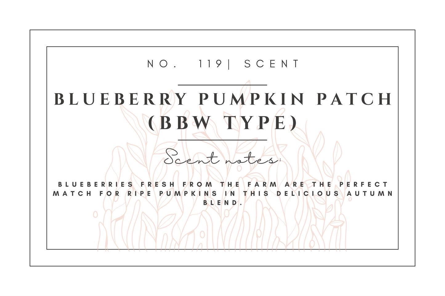 #119 Blueberry pumpkin patch (bbw type) premium scented beads