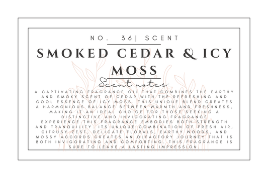 #36- Smoked Cedar & Icy Moss Pre-scented beads