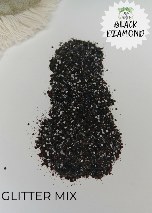 1.5oz Black Diamond Glitter Mix