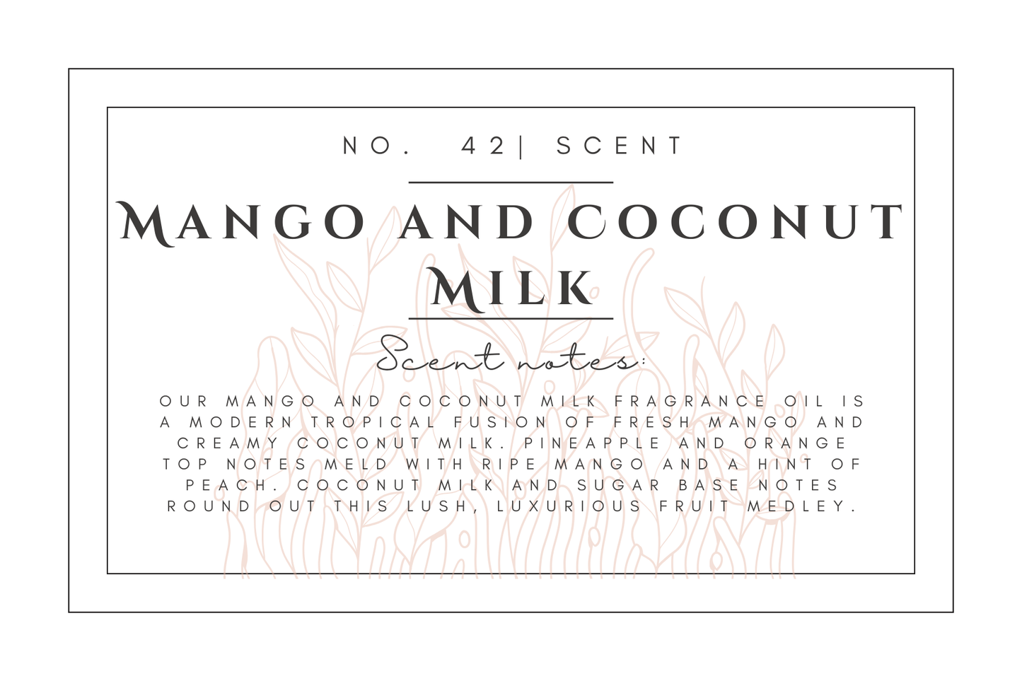 #42- Mango & Coconut Milk Pre-scented beads