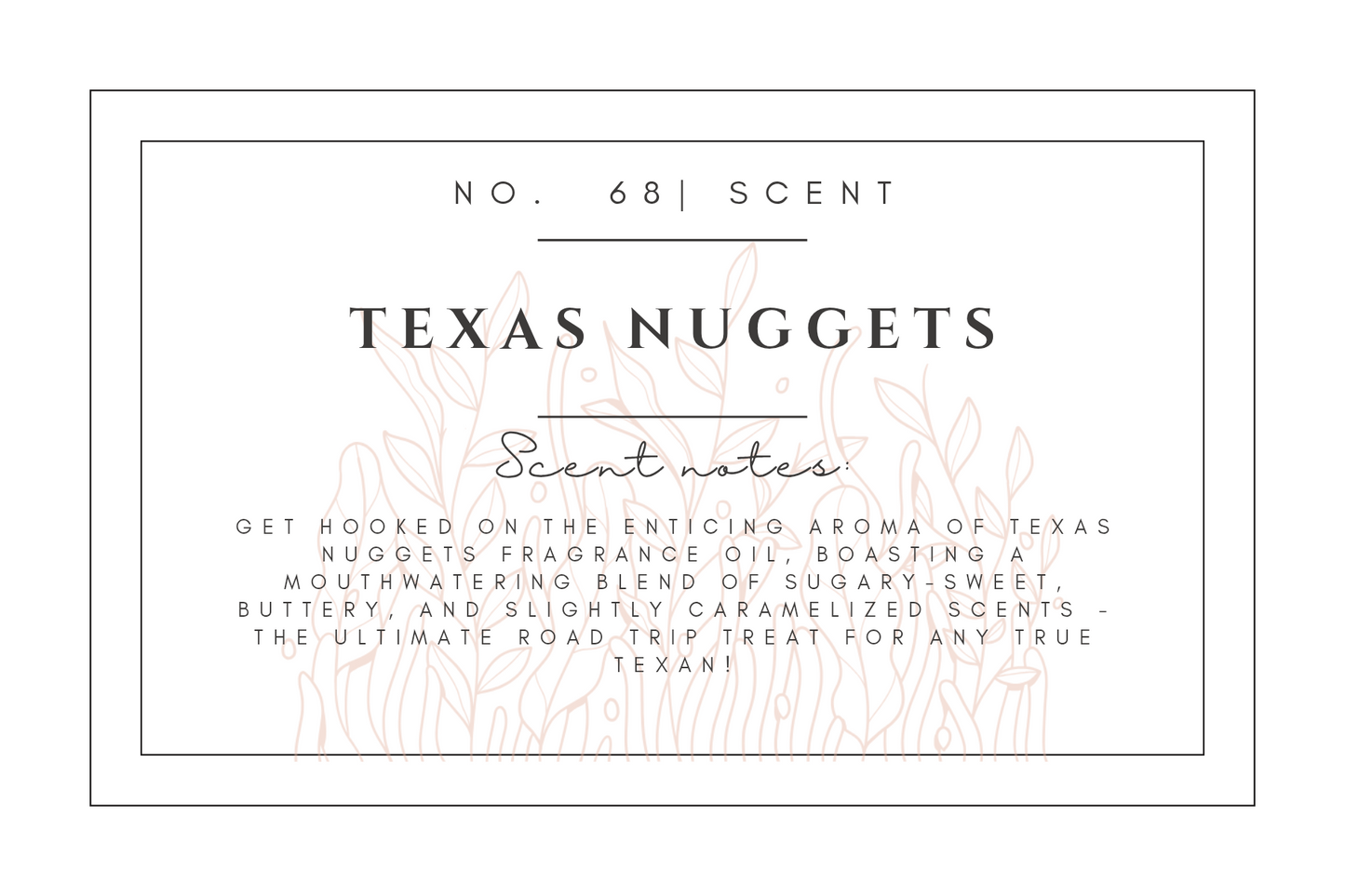 #68- Texas Nuggets Pre-scented beads