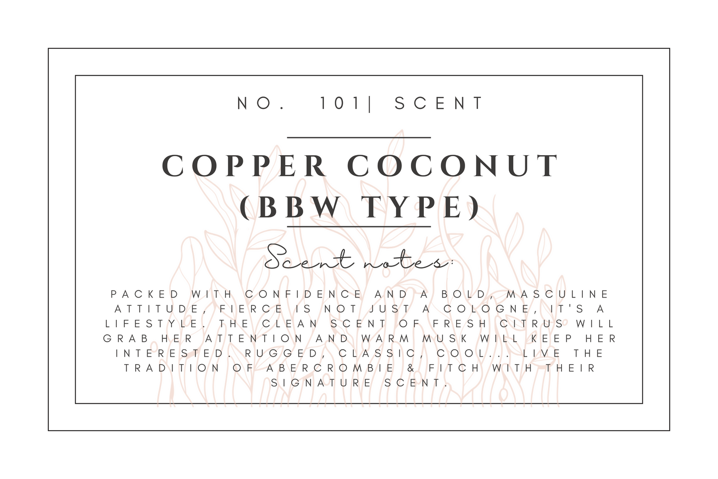 #101 Copper Coconut (bbw type) premium scented beads