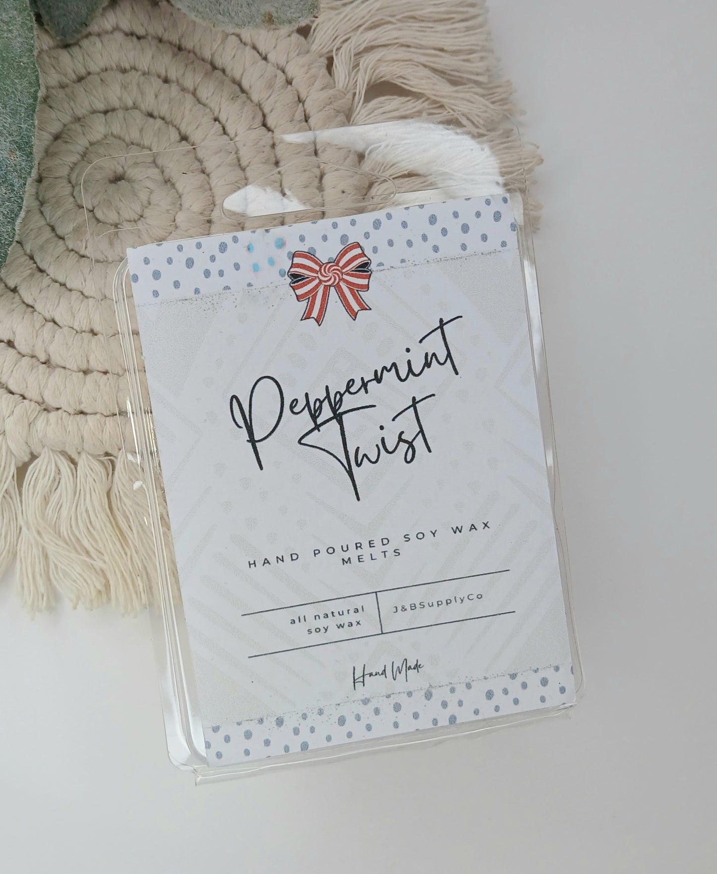 Peppermint Twist Scented 2.5oz Soy Wax Melt Bar