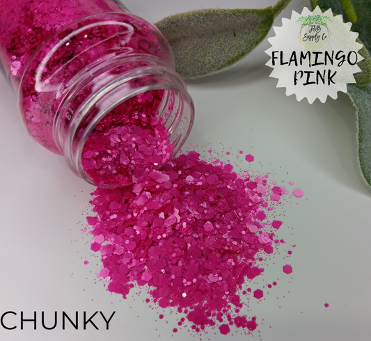 1.5oz Flamingo Pink Chunky Glitter