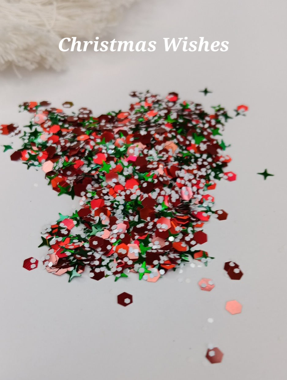 1.5oz Christmas Wishes Mixed Chunky Glitter **read description**