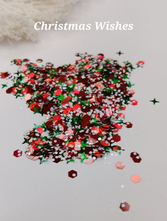 1.5oz Christmas Wishes Mixed Chunky Glitter **read description**