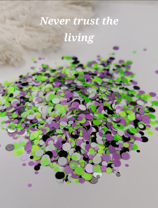 1.5oz Never Trust The Living Mixed Chunky Glitter **read description**