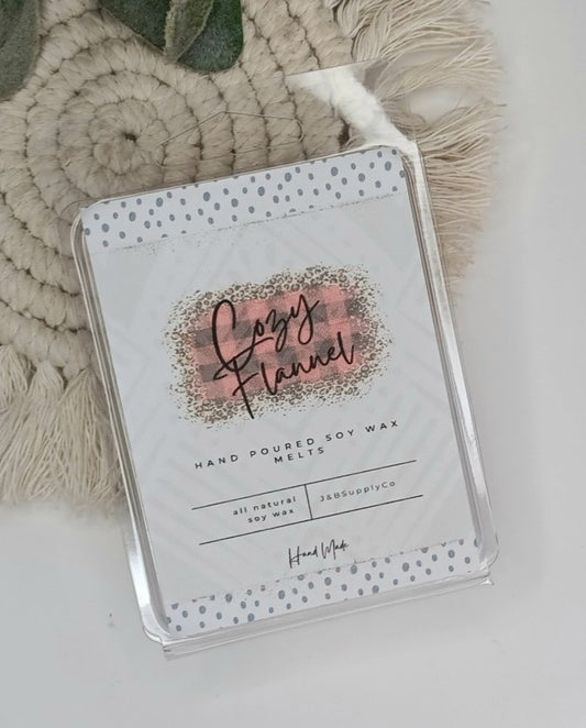 Cozy Flannel Scented 2.5oz Soy Wax Melt Bar **wholesale available, read description**