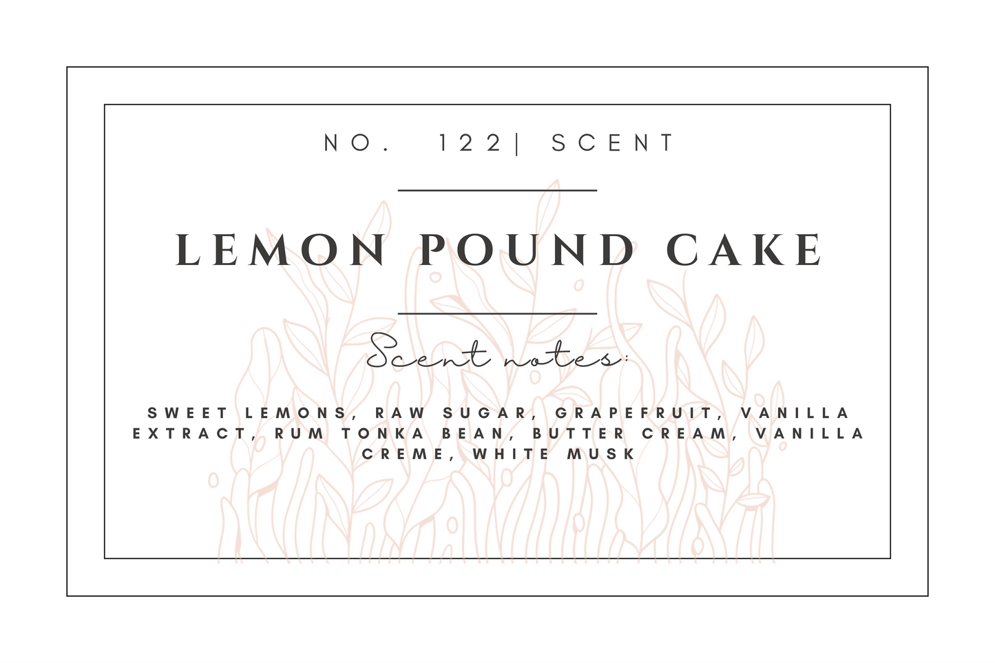 #122 Lemon pound cake premium scented beads