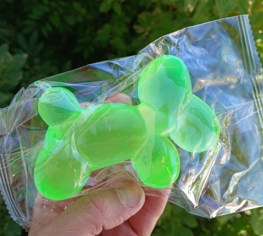 Green Balloon Dog squishy's: READY TO SHIP: Fun booth fillers: Sensory toys: Maltose
