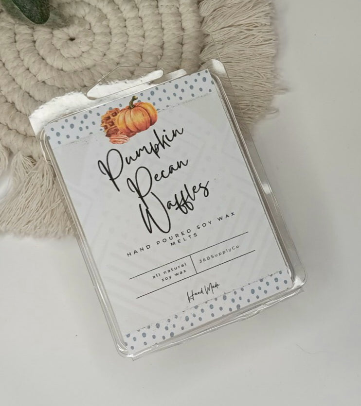 Pumpkin Pecan Waffles Scented 2.5oz Soy Wax Melt Bar **wholesale available, read description**
