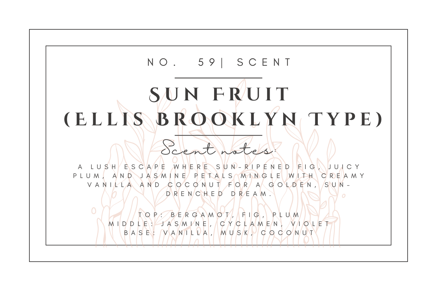 #59- Sun Fruit (Ellis brooklyn type) Pre-scented beads