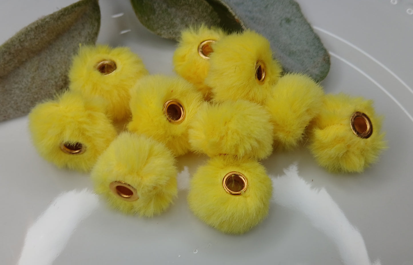 10pc Plush Furry Beads- 20mm bubblegum beads- Bead Making- Freshie Hangers