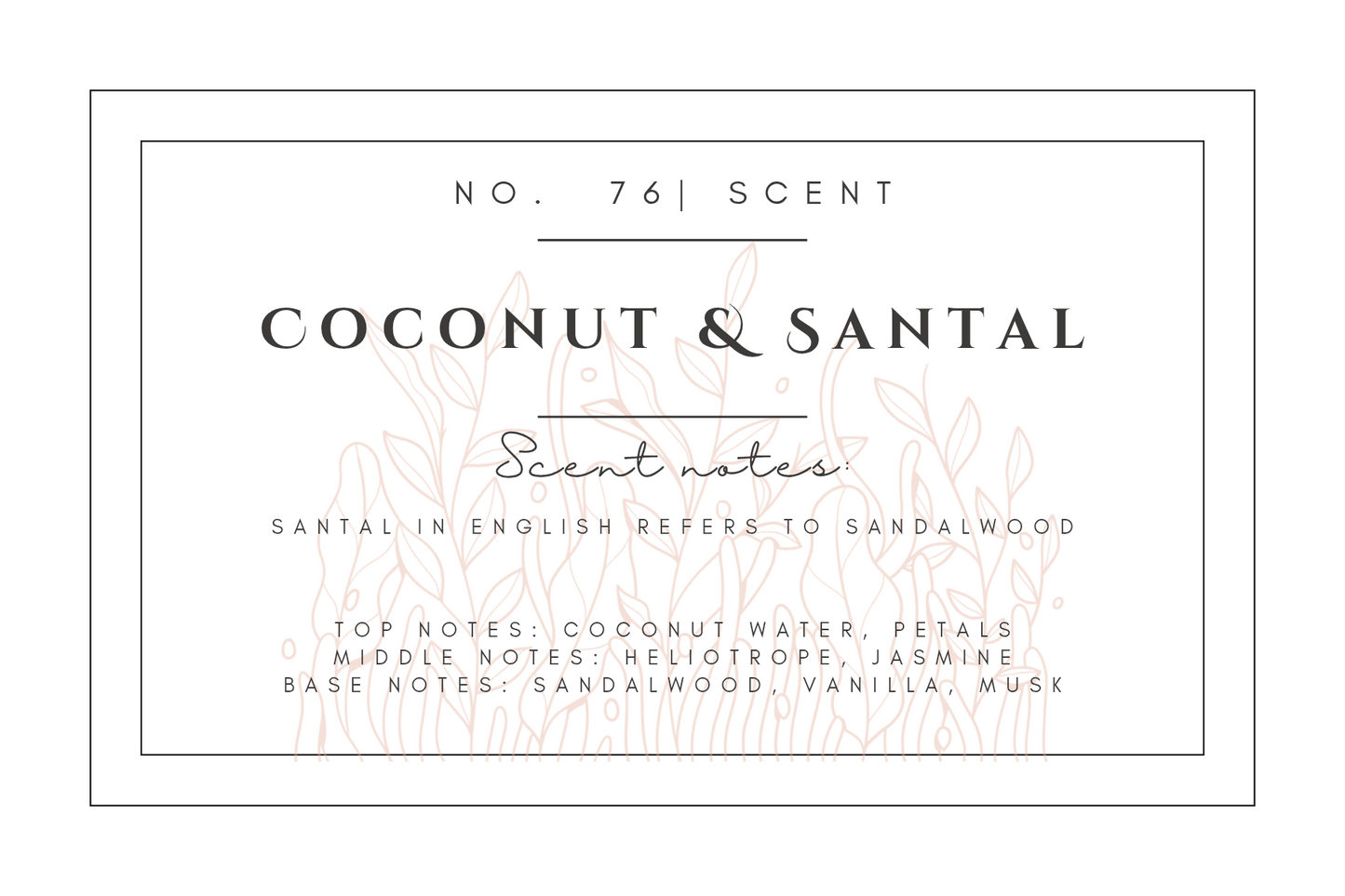 #76- Coconut & Santal Pre-scented beads