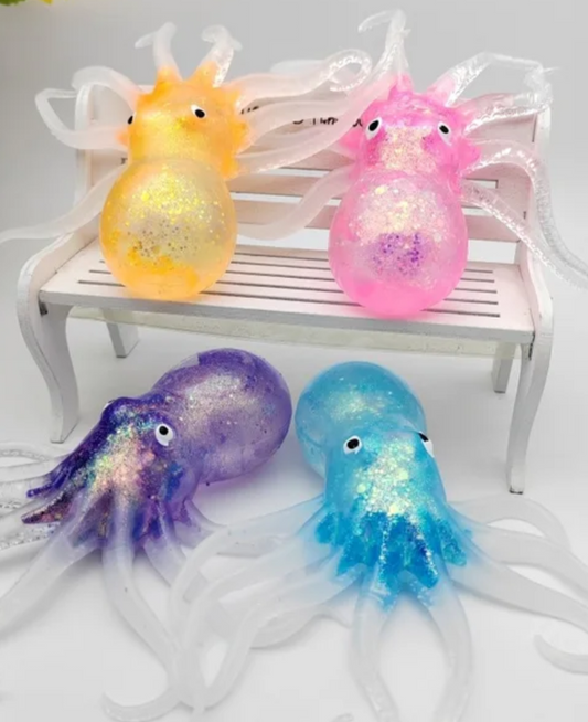 Glitter Squid Maltose Squishy Pre-order: ARRIVES around MAY 27TH: Fun booth fillers: Colors are sent at random
