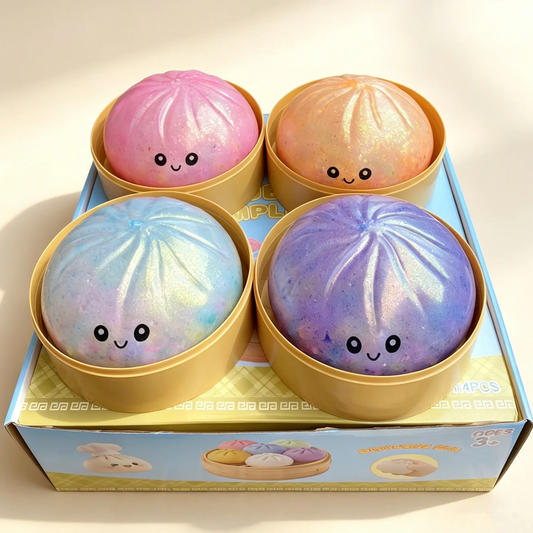 BIG 6" Dumpling Squishy: Fun booth fillers: Fun Sensory toys: Colors will be sent at random