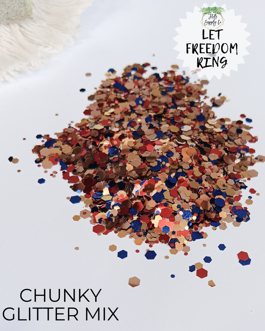 1.5oz Let Freedom Ring Chunky Glitter