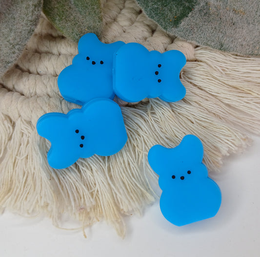 Blue Peep Bunny focal bead