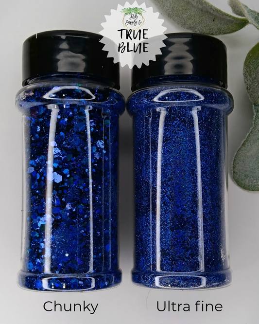 1.5oz True Blue Utra Fine & Chunky Glitter Option