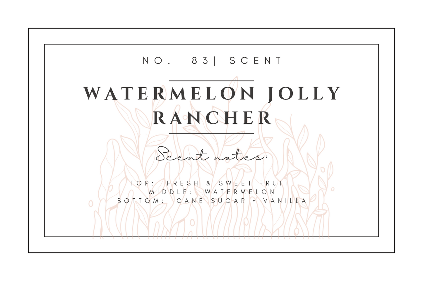 #83- Watermelon Jolly Rancher Pre-scented beads